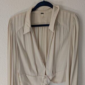 Free People Collard Shirt